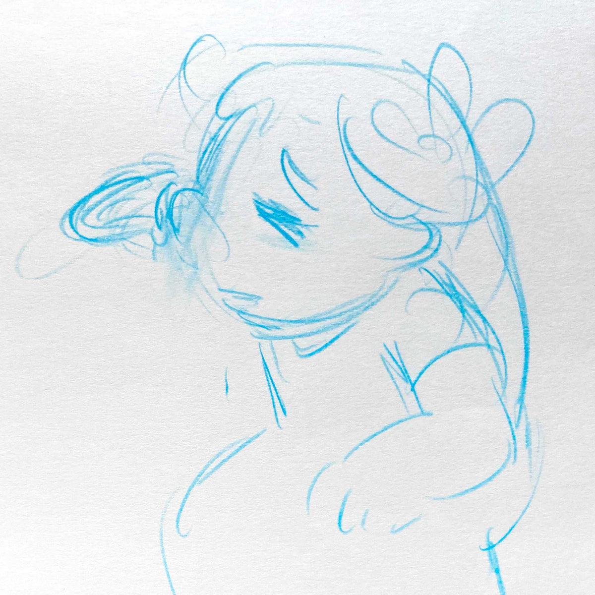 Lilo & Stitch - Lilo Original Production Used Animation Rough Drawing (Walt Disney, 2002). For sale on FLIP Gallery