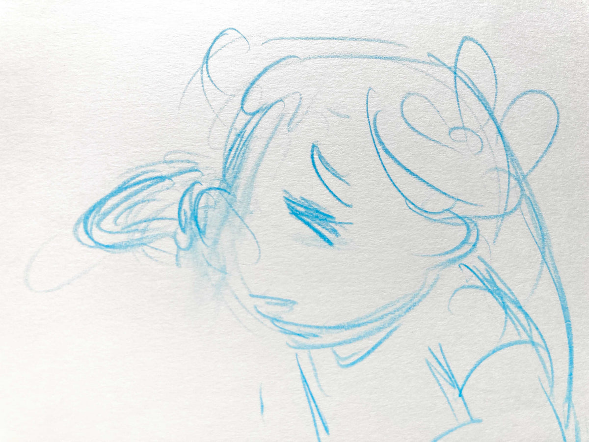 Lilo & Stitch - Lilo Original Production Used Animation Rough Drawing (Walt Disney, 2002). For sale on FLIP Gallery