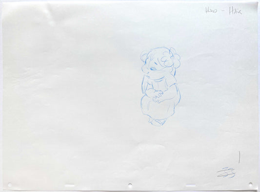 Original Animation Production Art Drawing from Lilo and Stitch