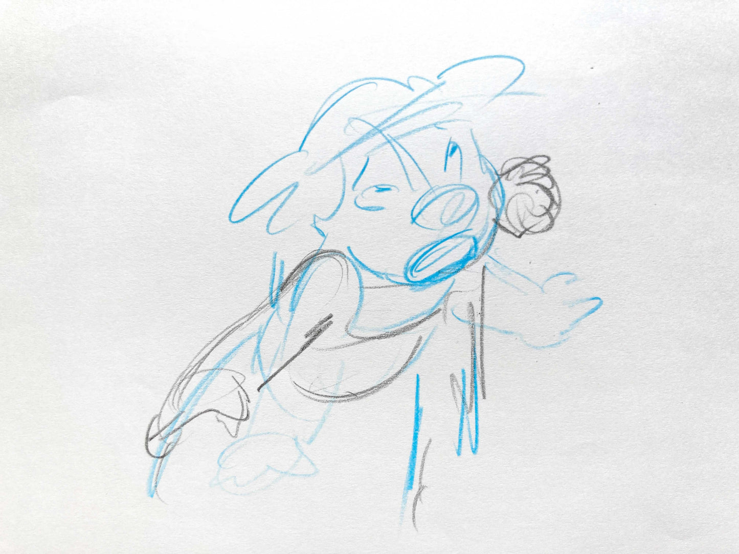 Lilo & Stitch - Lilo Original Production Used Drawing (Walt Disney, 2002). For sale on FLIP Gallery