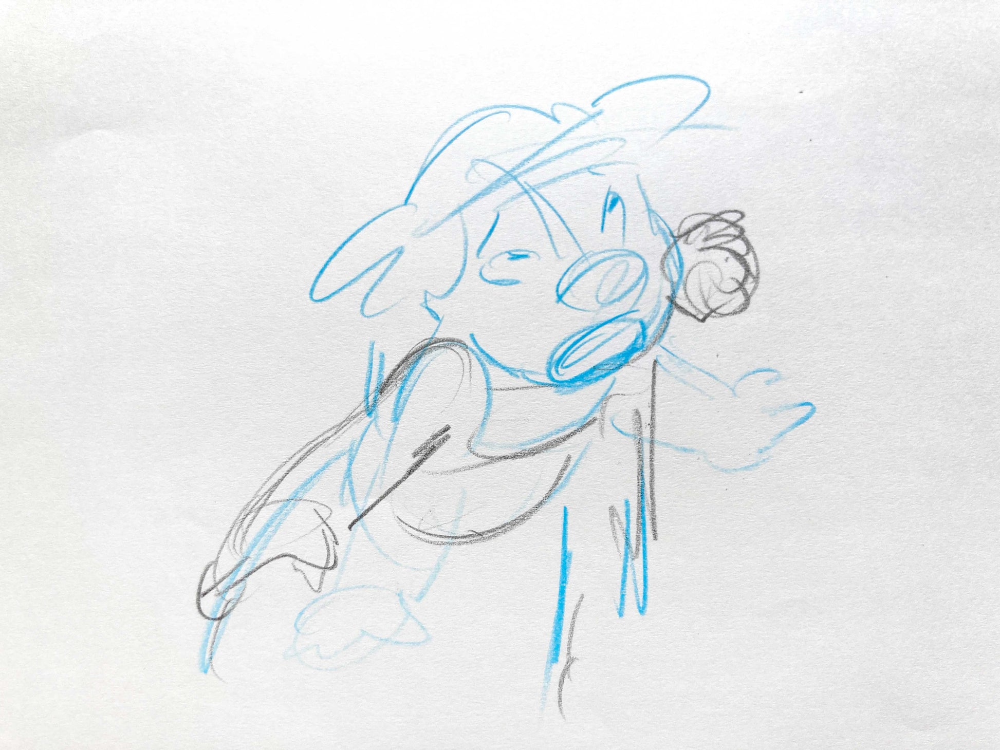 Lilo & Stitch - Lilo Original Production Used Drawing (Walt Disney, 2002). For sale on FLIP Gallery