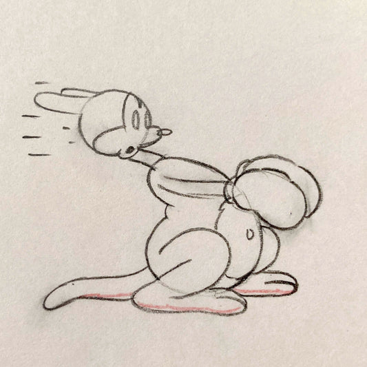 Original Animation Drawing of MICKEY'S KANGAROO from 1935. For sale on FLIP Gallery