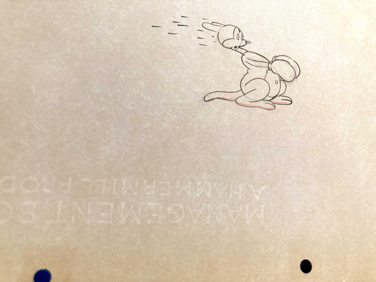 Original Animation Drawing of MICKEY'S KANGAROO from 1935. For sale on FLIP Gallery