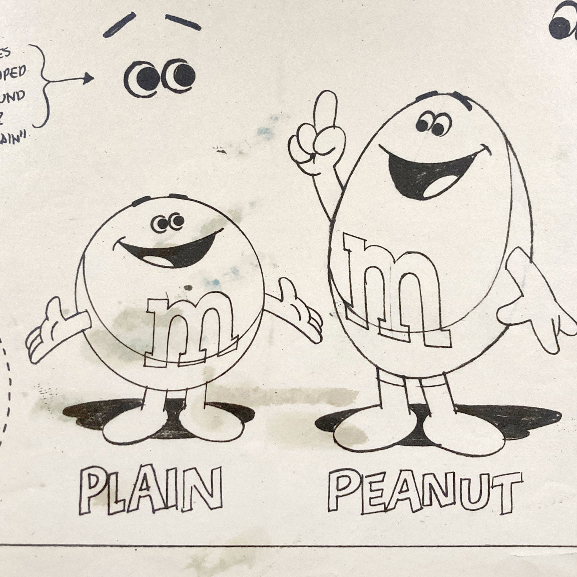 Vintage 1970s M&M’s Advertising Model Sheet. For sale on FLIP Gallery