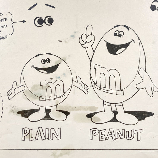 Vintage 1970s M&M’s Advertising Model Sheet. For sale on FLIP Gallery