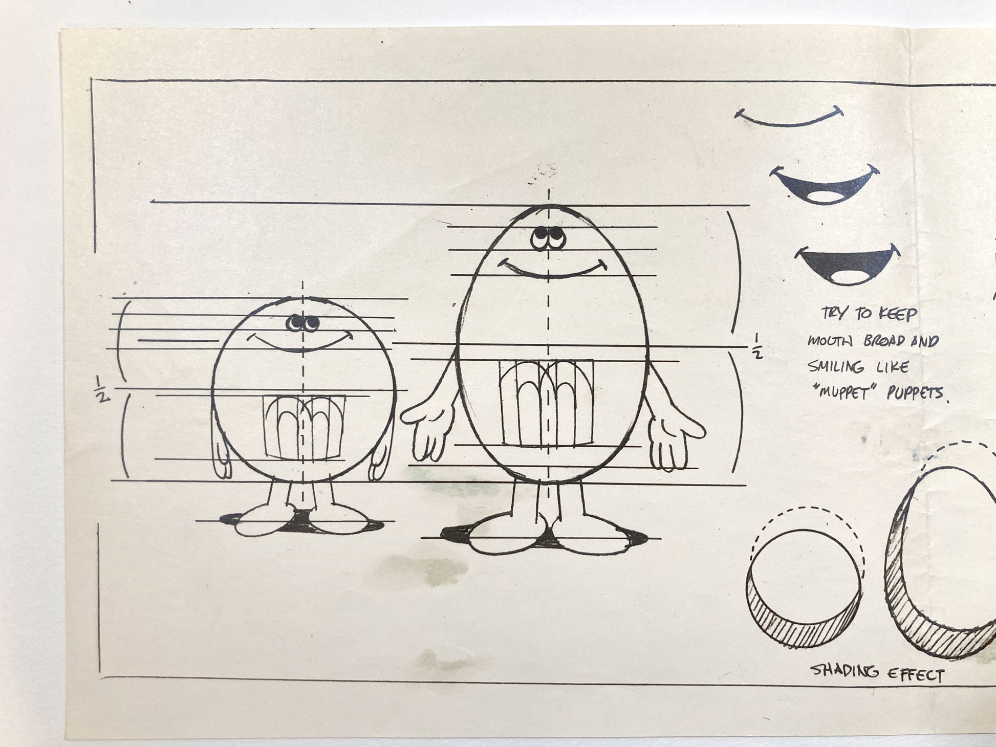 Vintage 1970s M&M’s Advertising Model Sheet. For sale on FLIP Gallery