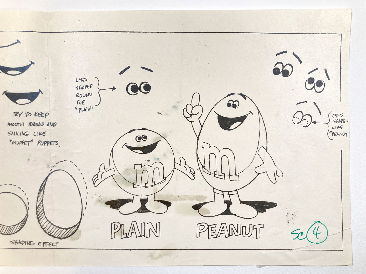 Vintage 1970s M&M’s Advertising Model Sheet. For sale on FLIP Gallery
