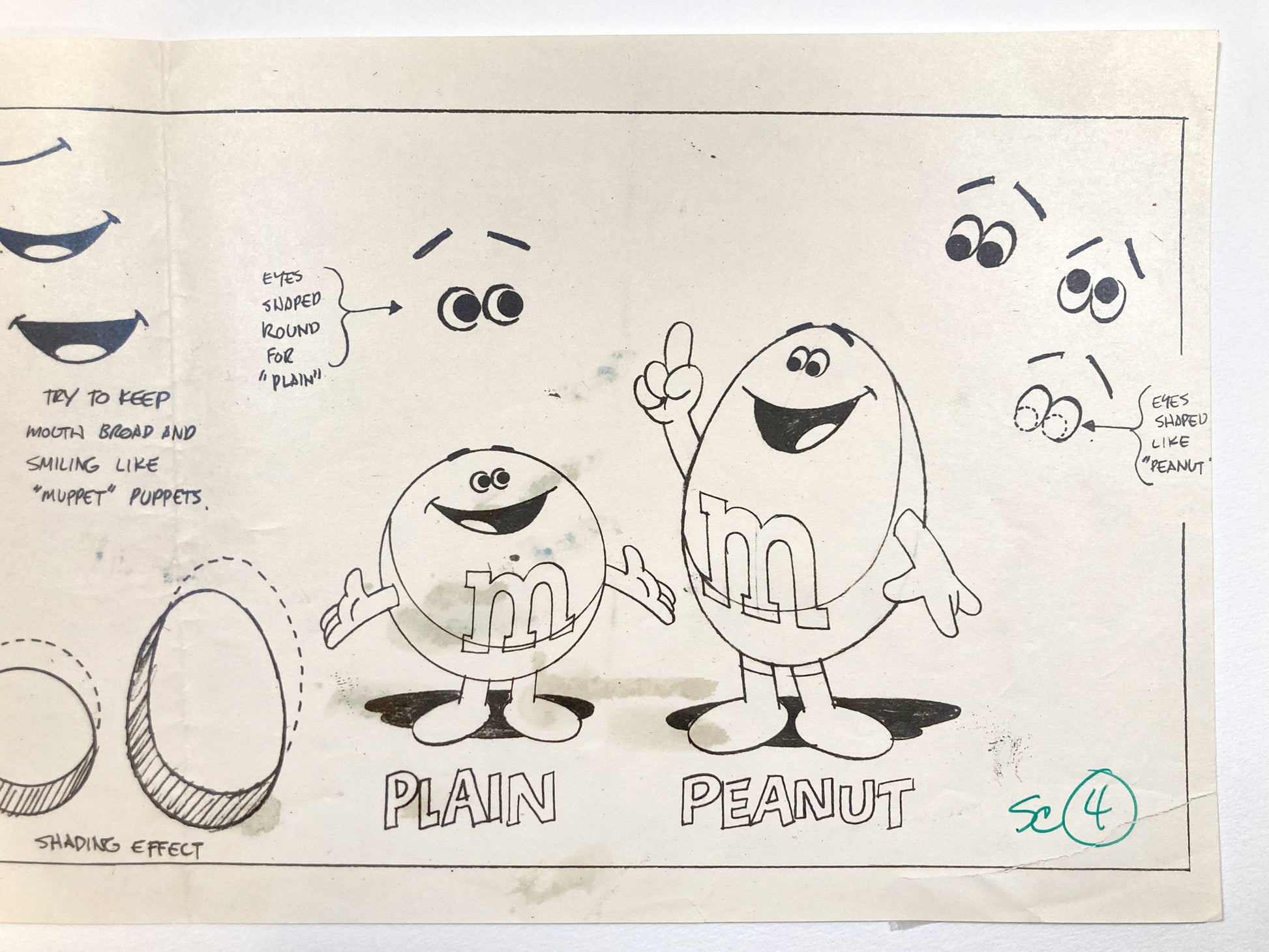 Vintage 1970s M&M’s Advertising Model Sheet. For sale on FLIP Gallery