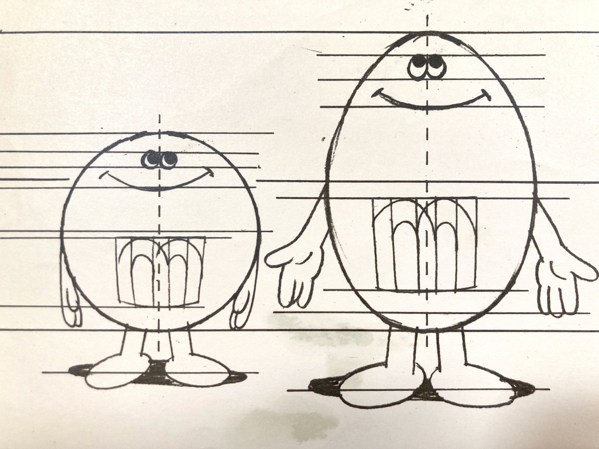 Vintage 1970s M&M’s Advertising Model Sheet. For sale on FLIP Gallery