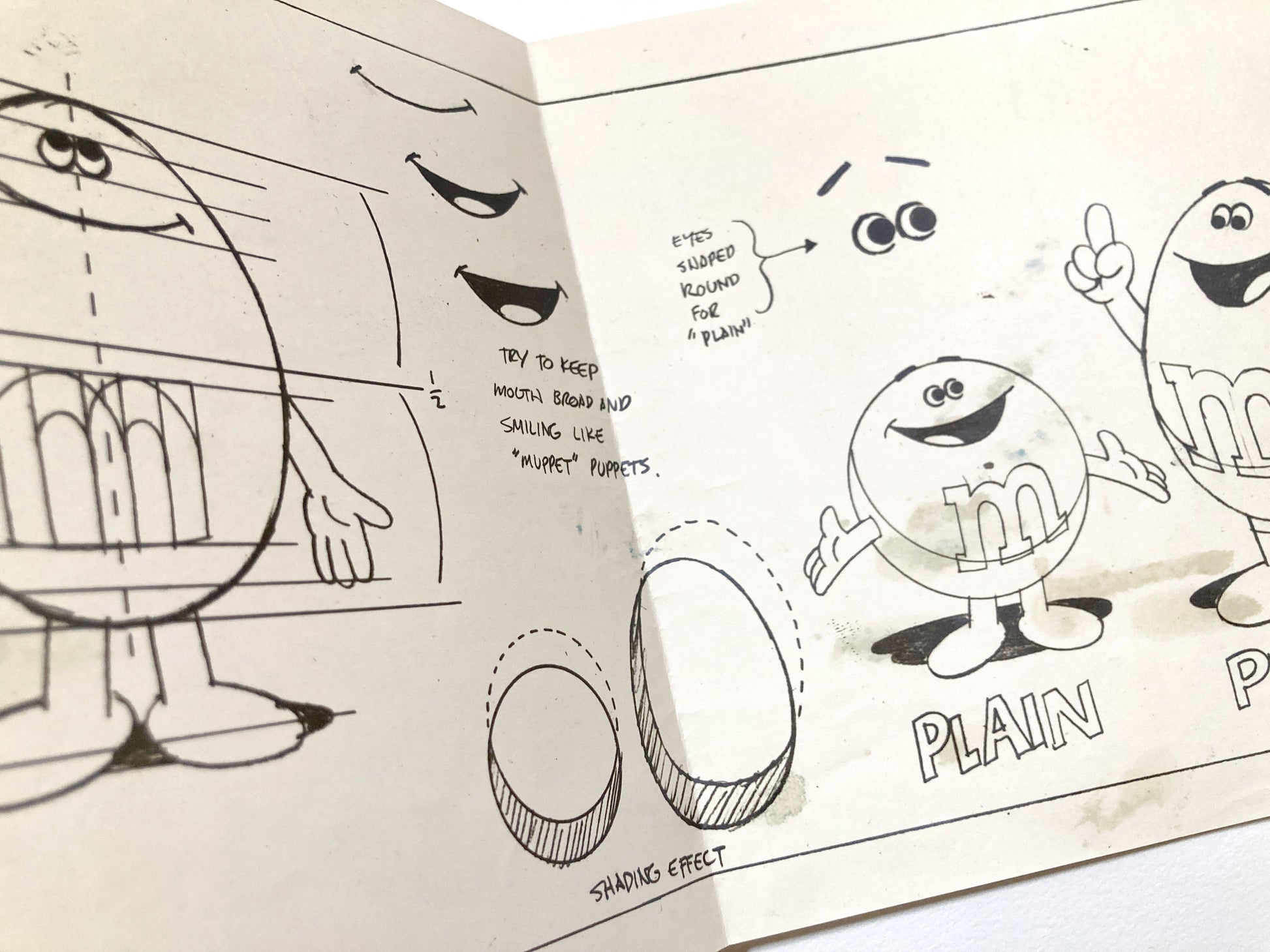 Vintage 1970s M&M’s Advertising Model Sheet. For sale on FLIP Gallery