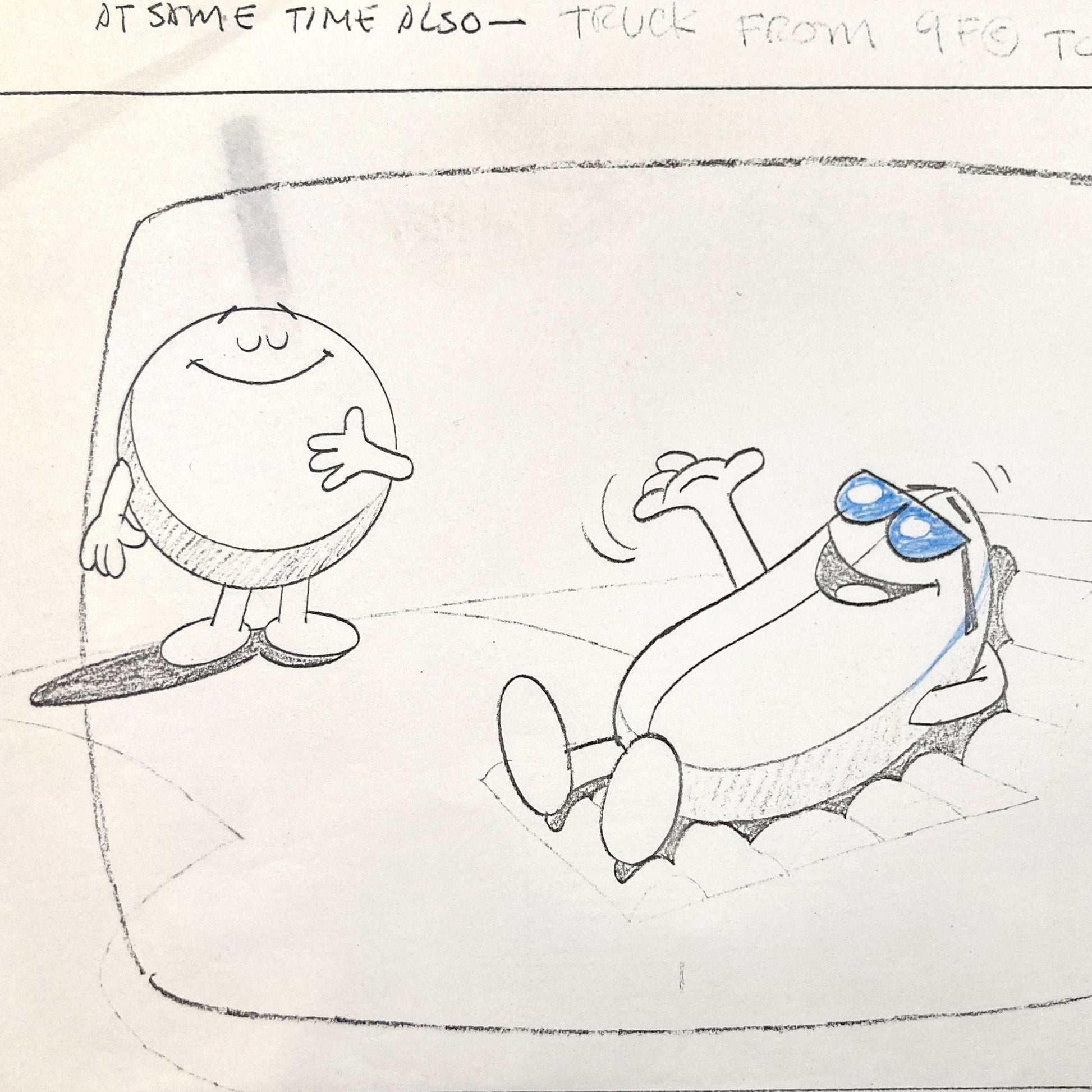 M&M’s Vintage 1970s Advertising Animation Sheet – Original Production-Era Copy. For sale on FLIP Gallery