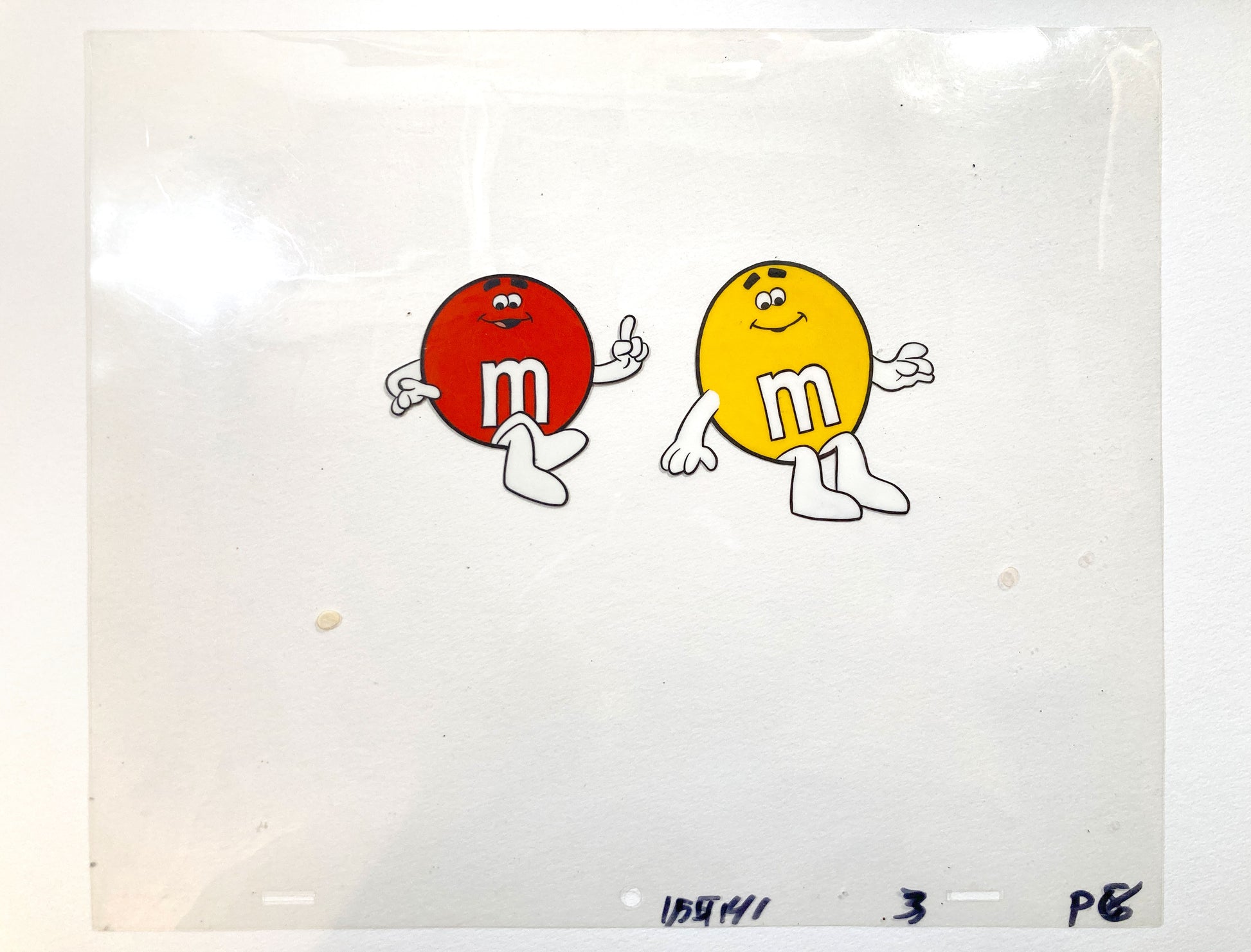 Original Vintage and Rare M&M’s Advertising Animation Art Cels (1970s). For sale on FLIP Gallery
