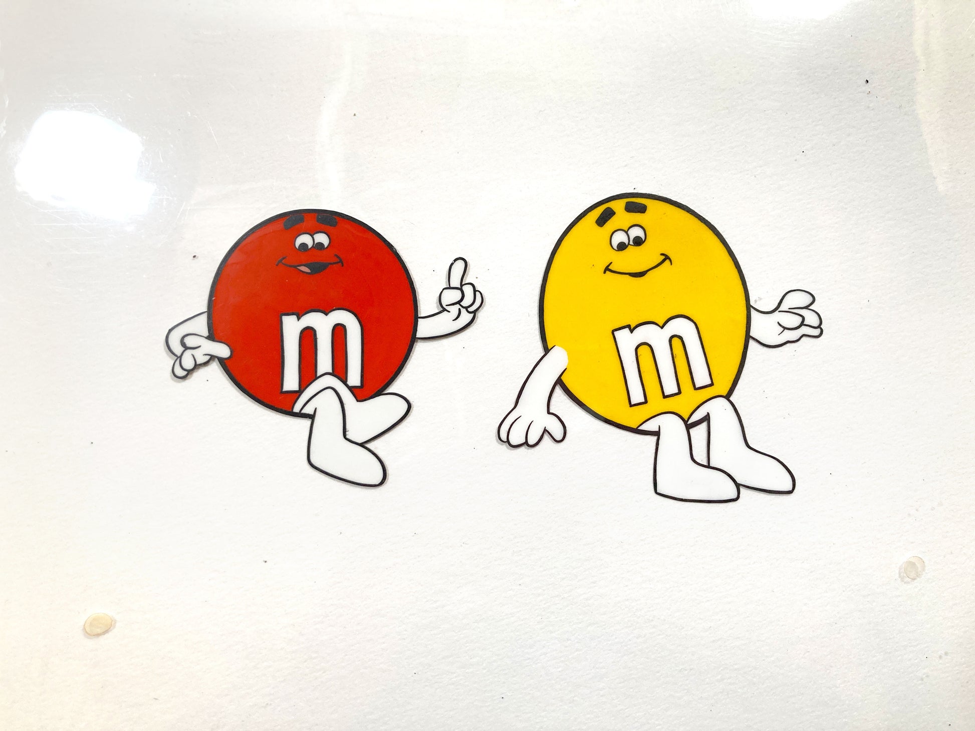 Original Vintage and Rare M&M’s Advertising Animation Art Cels (1970s). For sale on FLIP Gallery