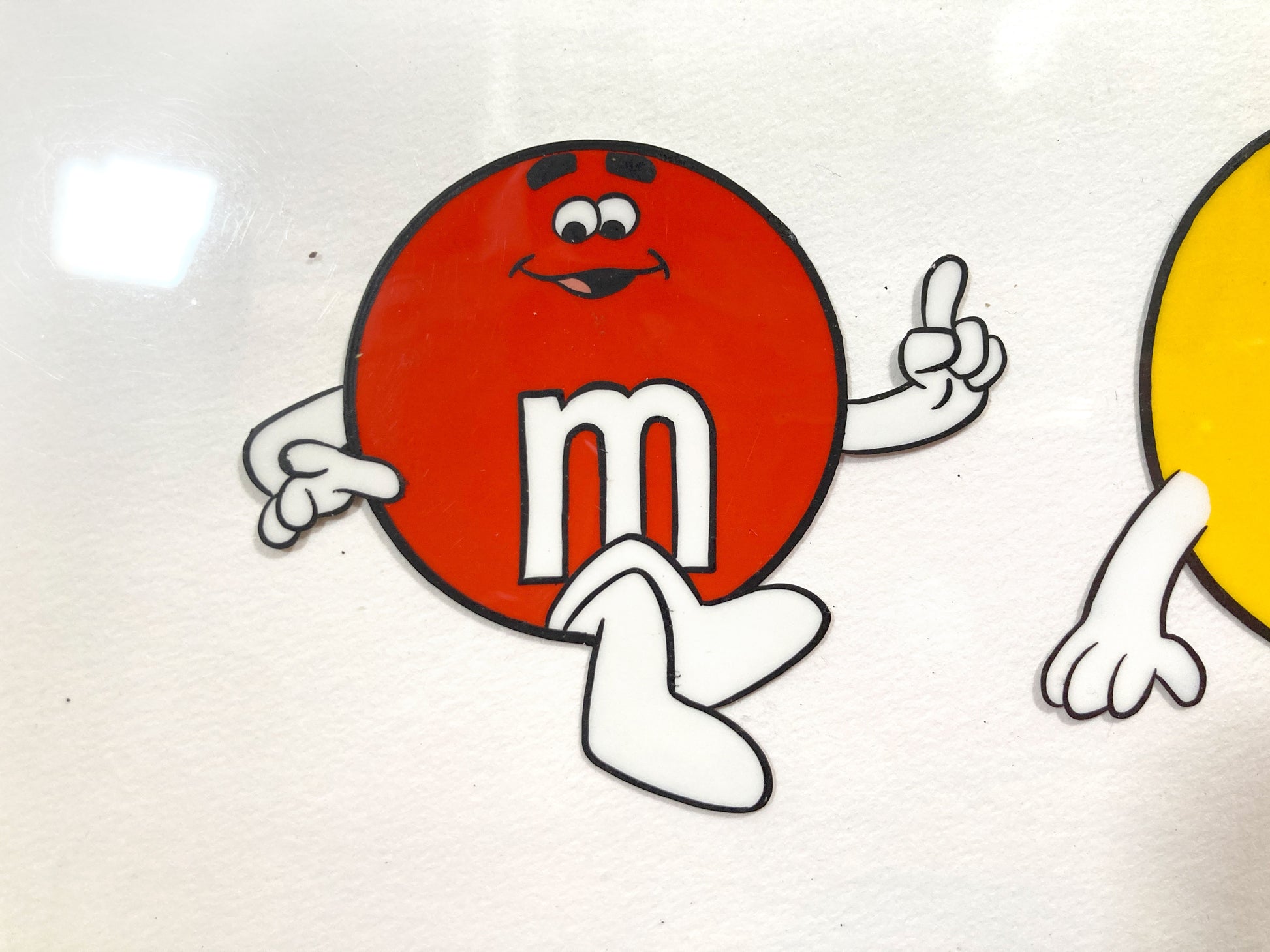 Original Vintage and Rare M&M’s Advertising Animation Art Cels (1970s). For sale on FLIP Gallery