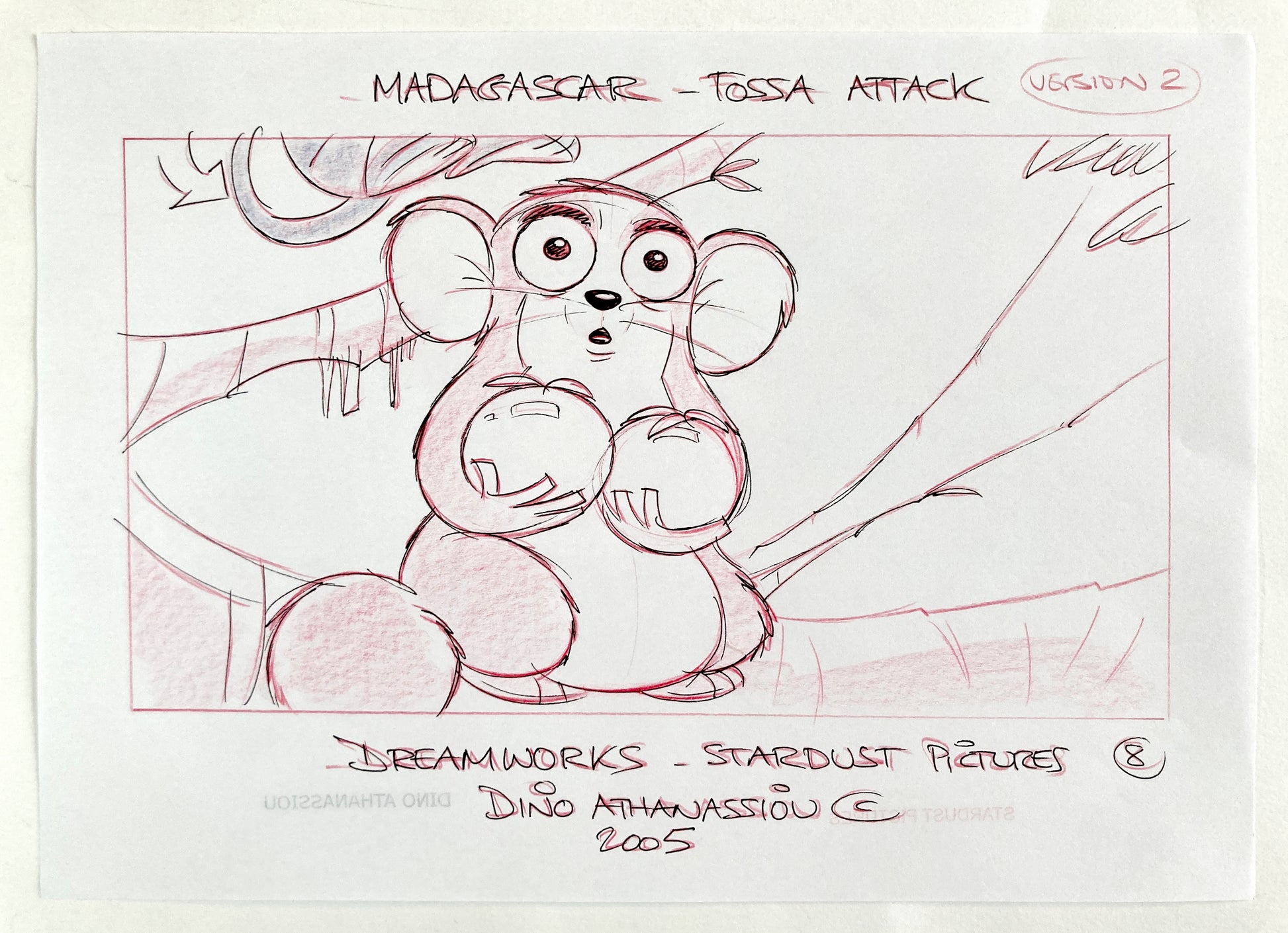 Madagascar : Original Production Used Storyboard Art Signed (DreamWorks, 2005). For sale on FLIP Gallery