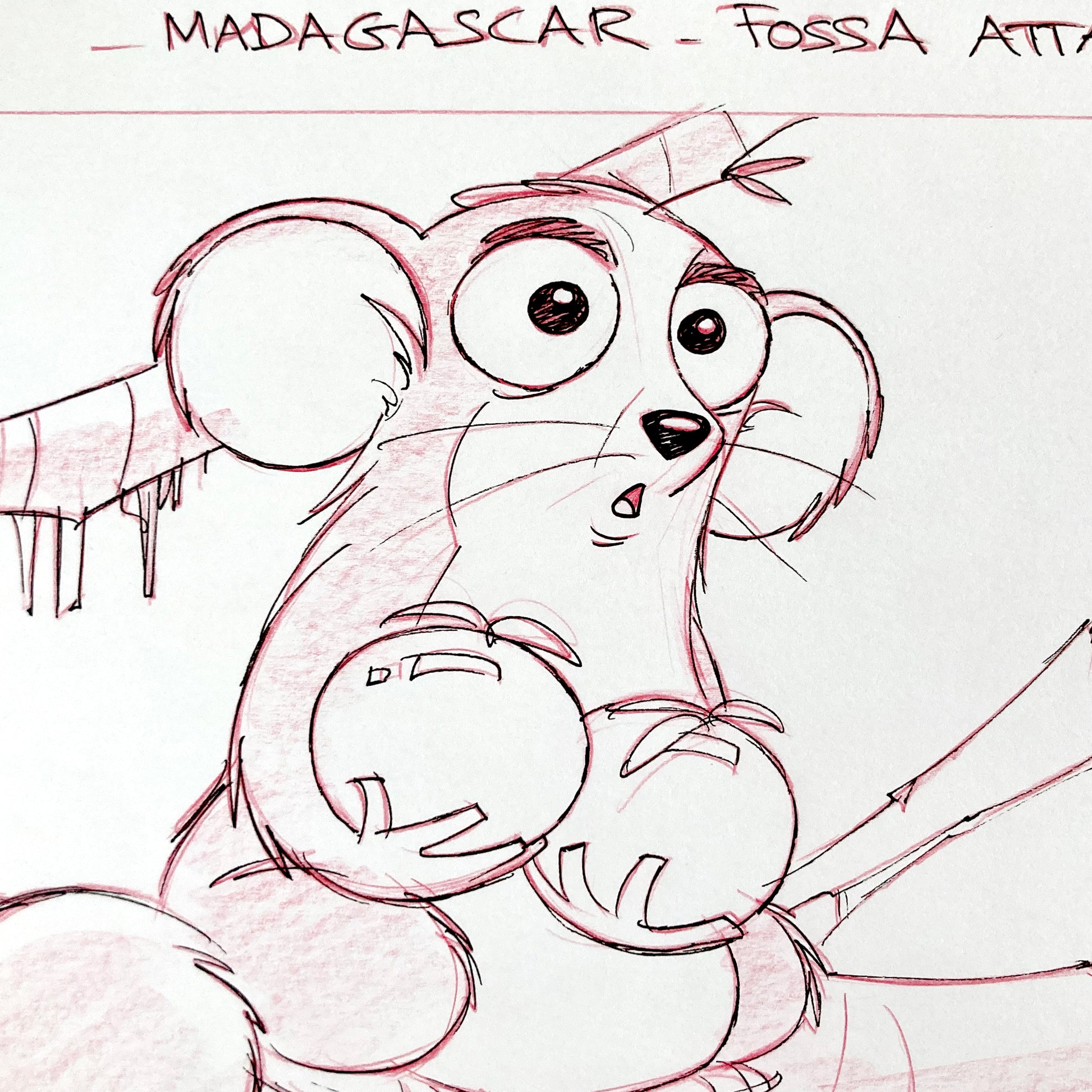 Madagascar : Original Production Used Storyboard Art Signed (DreamWorks, 2005). For sale on FLIP Gallery