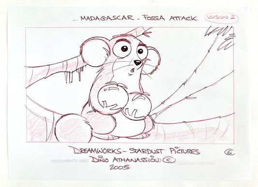 Madagascar : Original Production Used Storyboard Art Signed (DreamWorks, 2005). For sale on FLIP Gallery