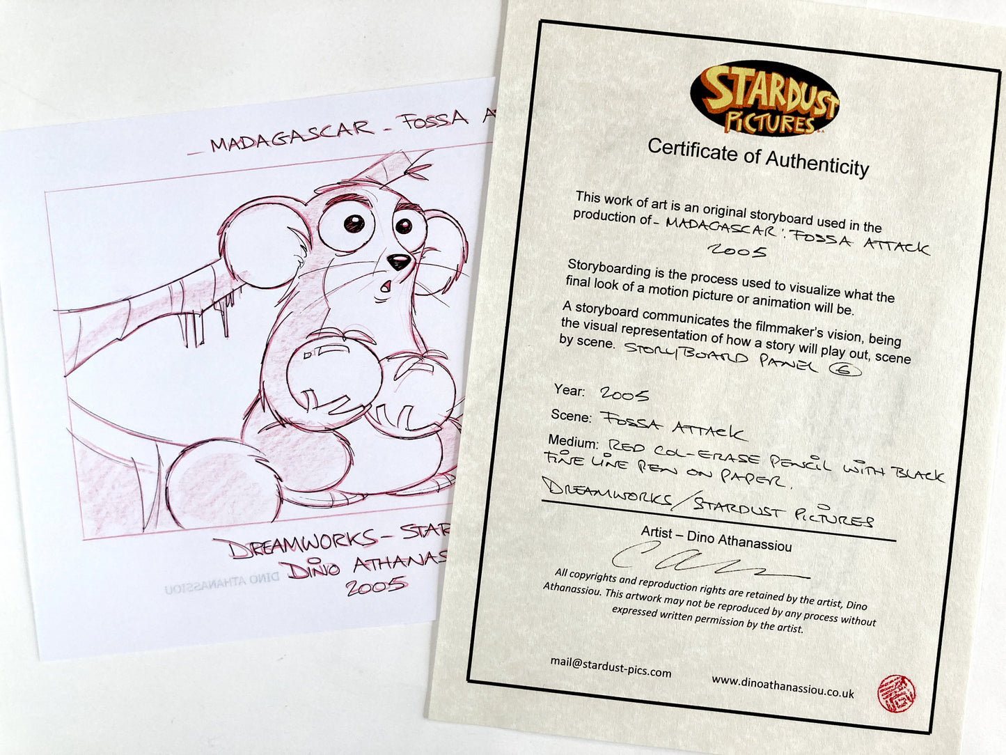 Madagascar : Original Production Used Storyboard Art Signed (DreamWorks, 2005). For sale on FLIP Gallery