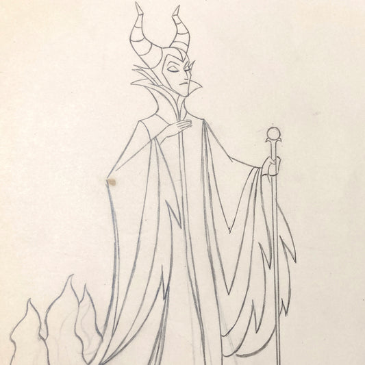 Original Animation Production Art of Maleficent from Sleeping Beauty (Walt Disney Studios, 1959)