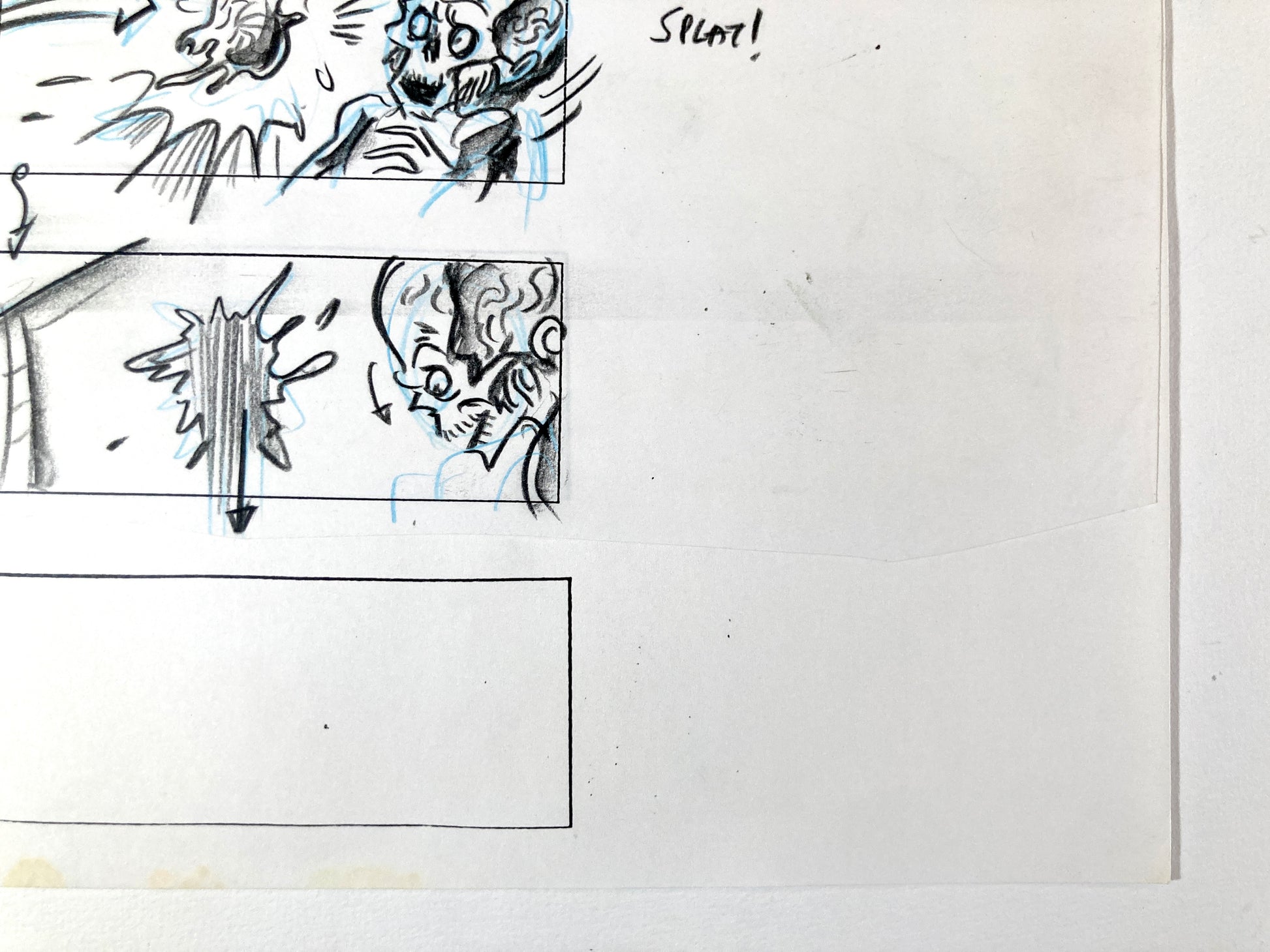 Mars Attacks! Original Production Used Storyboard Drawing by Pete Von Sholly (Warner Brothers, 1996). For sale on FLIP Gallery