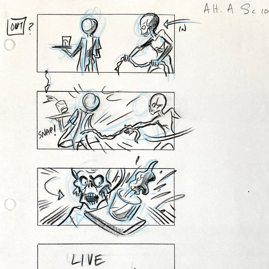Mars Attacks! Original Production Used Storyboard Drawing by Pete Von Sholly (Warner Brothers, 1996). For sale on FLIP Gallery