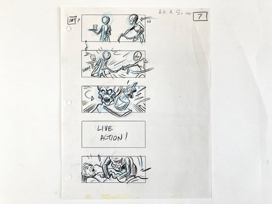 Mars Attacks! Original Production Used Storyboard Drawing by Pete Von Sholly (Warner Brothers, 1996). For sale on FLIP Gallery
