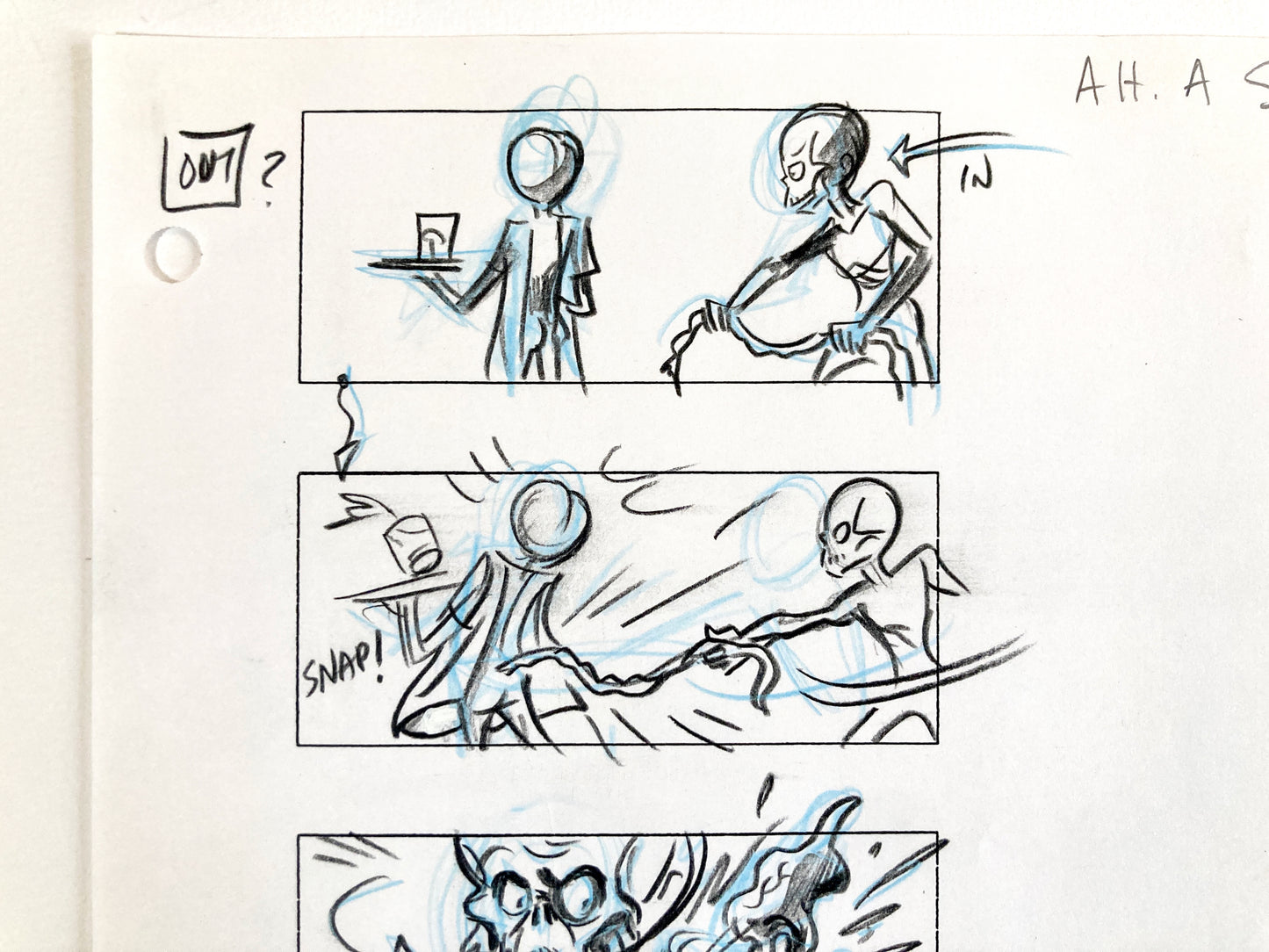 Mars Attacks! Original Production Used Storyboard Drawing by Pete Von Sholly (Warner Brothers, 1996). For sale on FLIP Gallery