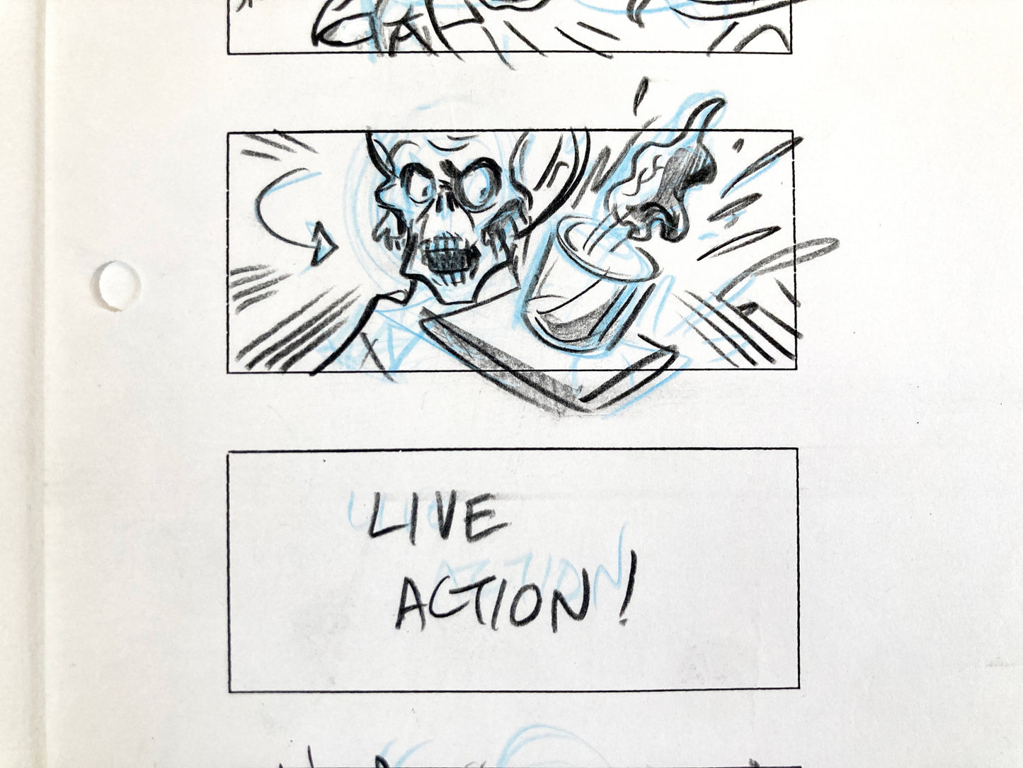 Mars Attacks! Original Production Used Storyboard Drawing by Pete Von Sholly (Warner Brothers, 1996). For sale on FLIP Gallery