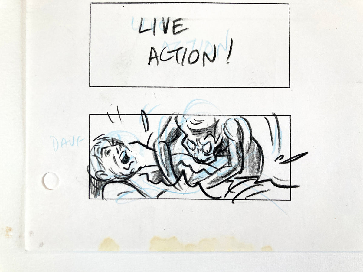 Mars Attacks! Original Production Used Storyboard Drawing by Pete Von Sholly (Warner Brothers, 1996). For sale on FLIP Gallery