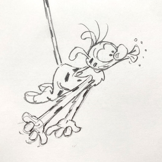 Marsupilami Original Animation Production Drawing (1993). For sale on FLIP Gallery