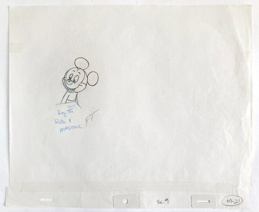Original Animation Production Drawing of Mickey Mouse from Tv Commercial