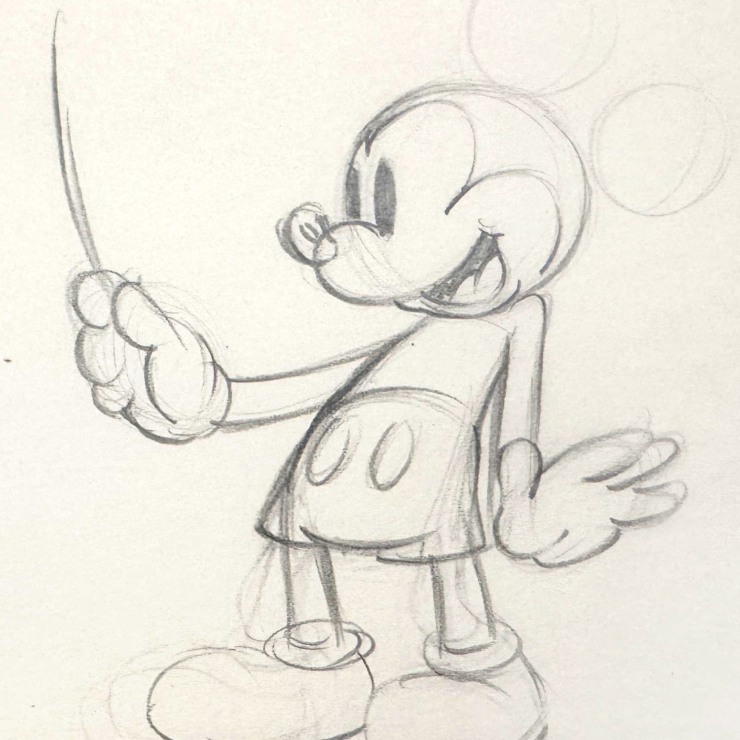 Mickey Mouse Vintage Original Publicity Art Drawing (Walt Disney, c. 1938/1940s). For sale on FLIP Gallery