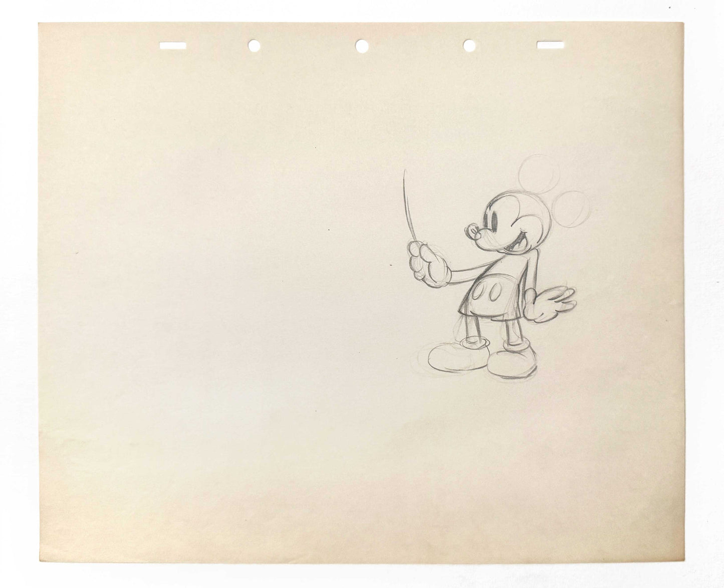 Mickey Mouse Vintage Original Publicity Art Drawing (Walt Disney, c. 1938/1940s). For sale on FLIP Gallery
