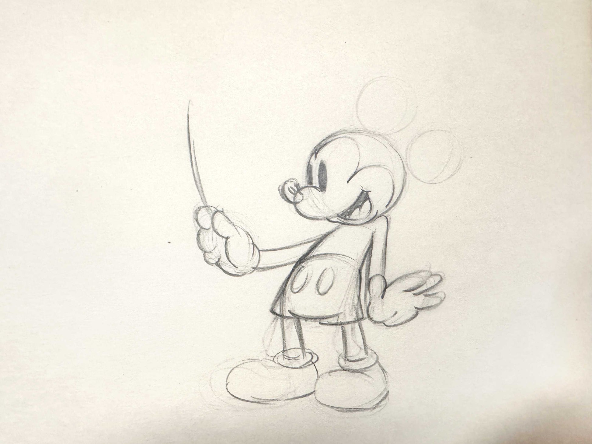 Mickey Mouse Vintage Original Publicity Art Drawing (Walt Disney, c. 1938/1940s). For sale on FLIP Gallery