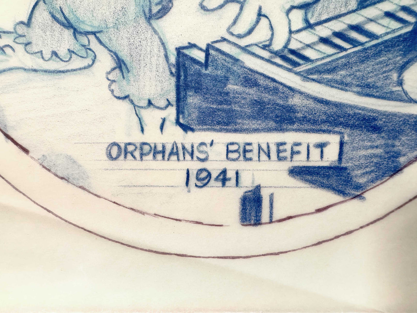 Mickey Mouse Original Preliminary Layout Art for Collector Plate Series (Disney, c. 1970s). For sale on FLIP Gallery