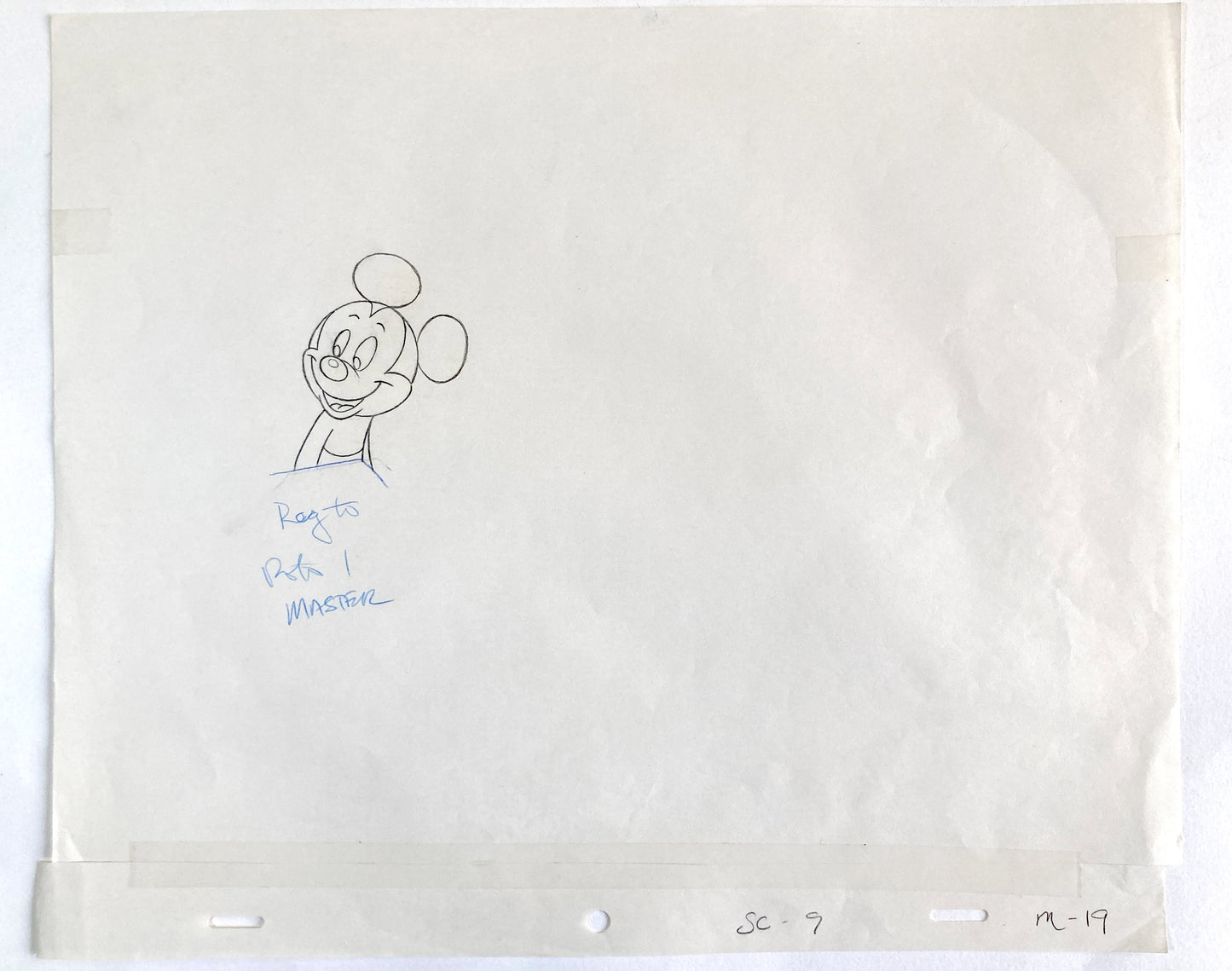 Mickey Mouse Walt Disney Original Production Used Animation Drawing of Tv Commercial (Walt Disney, 1980s-90s). For sale on FLIP Gallery
