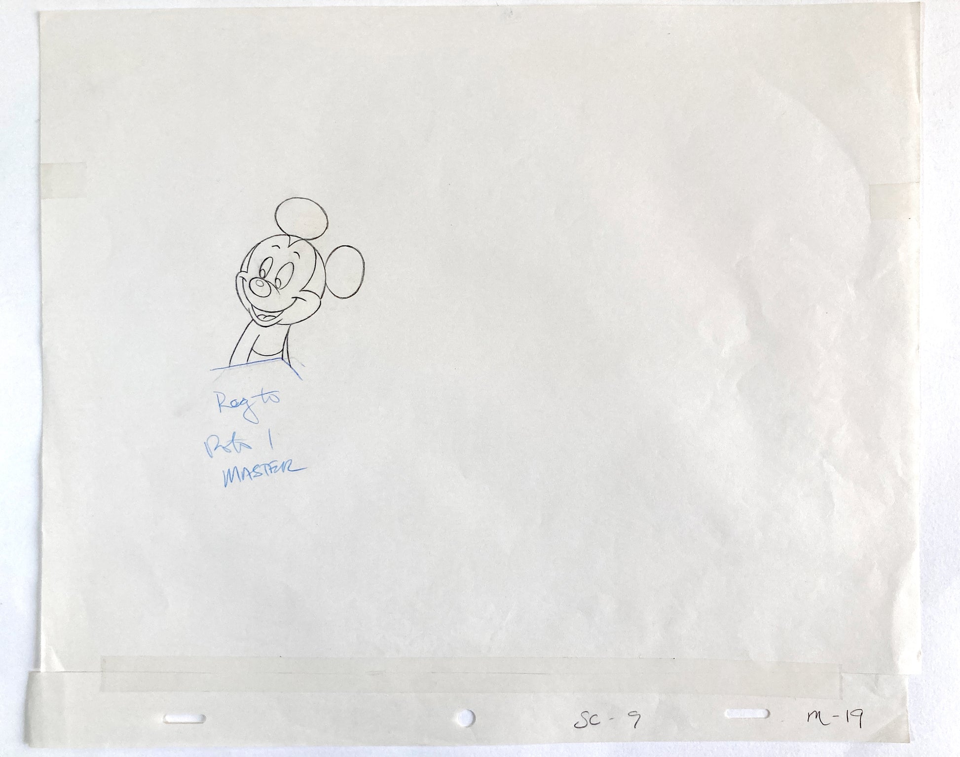 Mickey Mouse Walt Disney Original Production Used Animation Drawing of Tv Commercial (Walt Disney, 1980s-90s). For sale on FLIP Gallery
