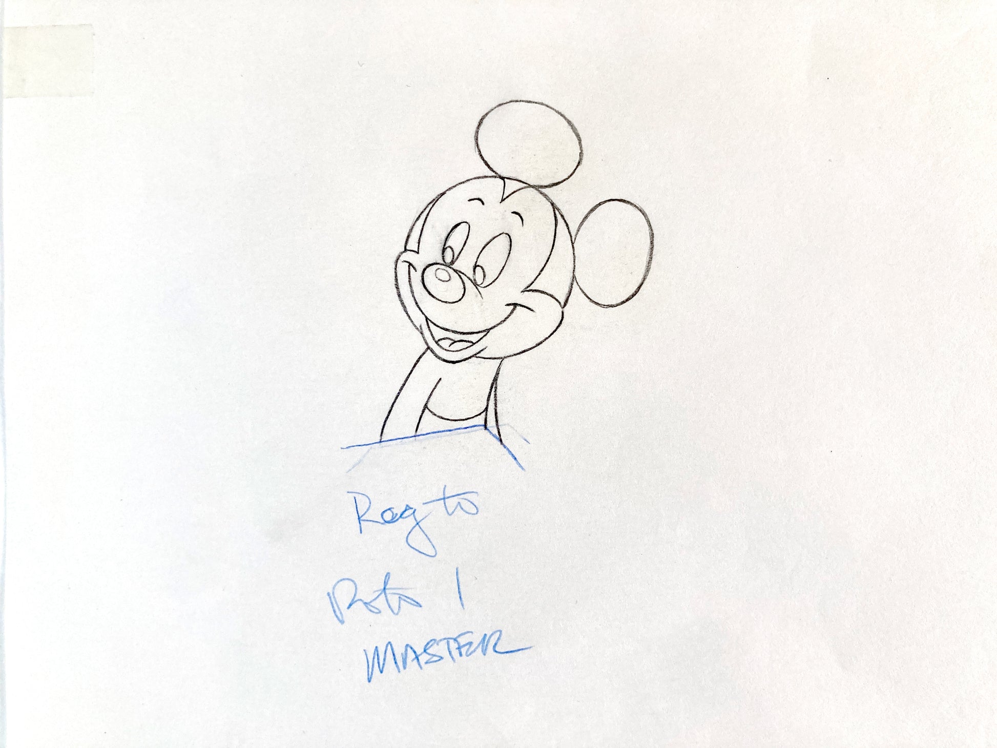 Mickey Mouse Walt Disney Original Production Used Animation Drawing of Tv Commercial (Walt Disney, 1980s-90s). For sale on FLIP Gallery
