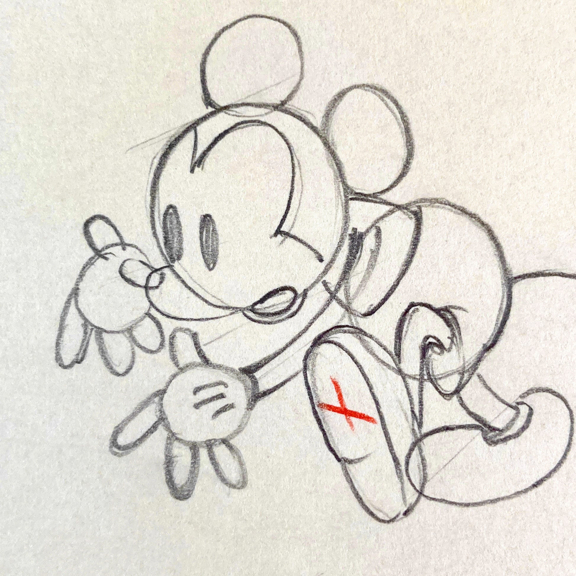 Shanghaied Original Production Used Animation Drawing of Mickey Mouse (Walt Disney, 1934). For sale on FLIP Gallery