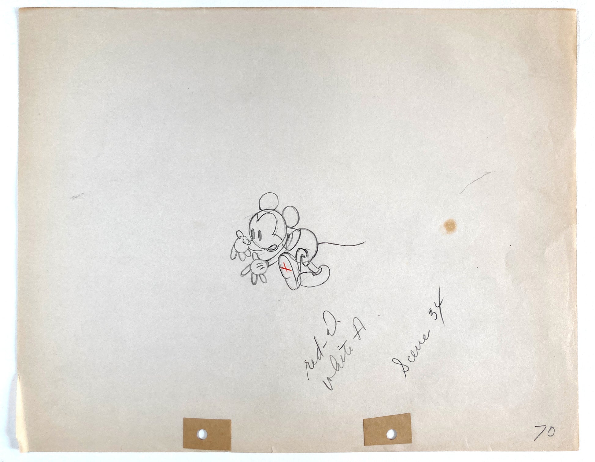 Shanghaied Original Production Used Animation Drawing of Mickey Mouse (Walt Disney, 1934). For sale on FLIP Gallery