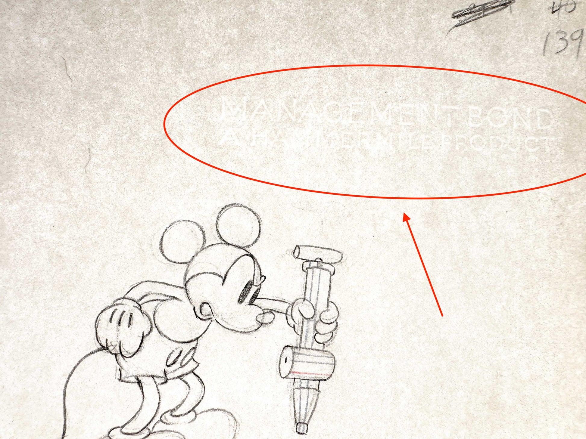 Mickey's Garden - Mickey Mouse Original Production Used Animation Art Drawing (Walt Disney, 1935). For sale on FLIP Gallery