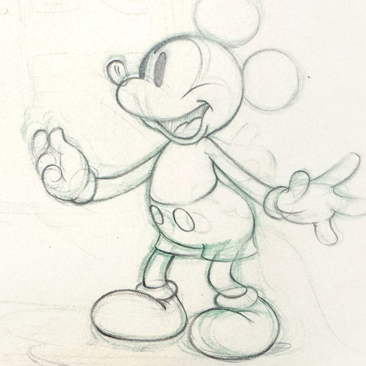 Mickey's Parrot - Mickey Mouse Original Animation Publicity Art Drawing (Walt Disney, c. 1938/1940s). For sale on FLIP Gallery