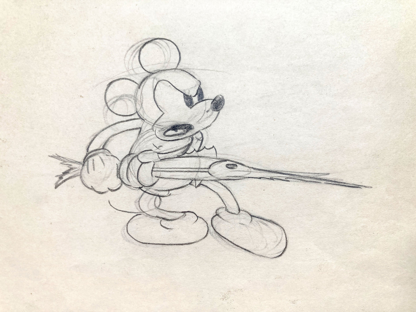 Shanghaied : Vintage Mickey Mouse Original Animation Production Art Drawing (Walt Disney, 1934). For sale on FLIP Gallery