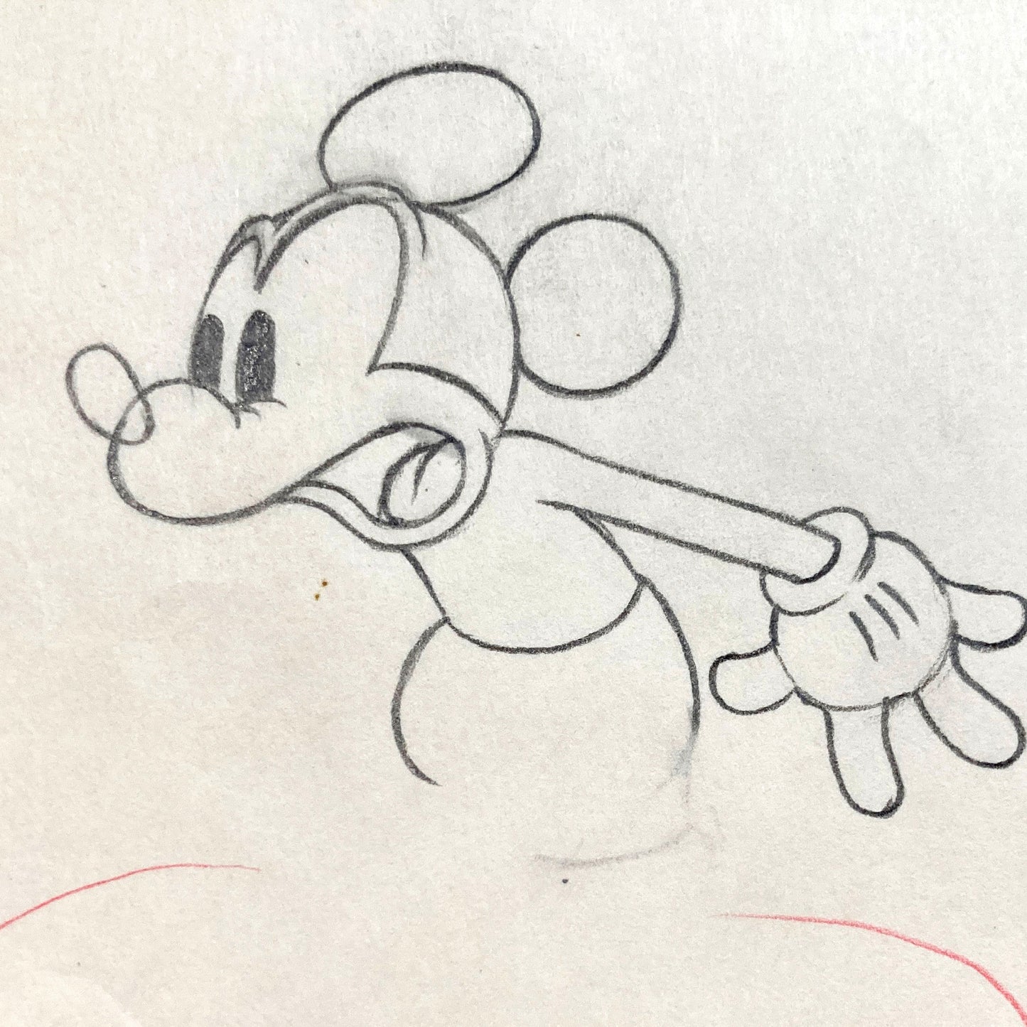 "Mickey's Rival" Mickey Mouse Original Animation Production Art Drawing (Walt Disney, 1936). For sale on FLIP Gallery
