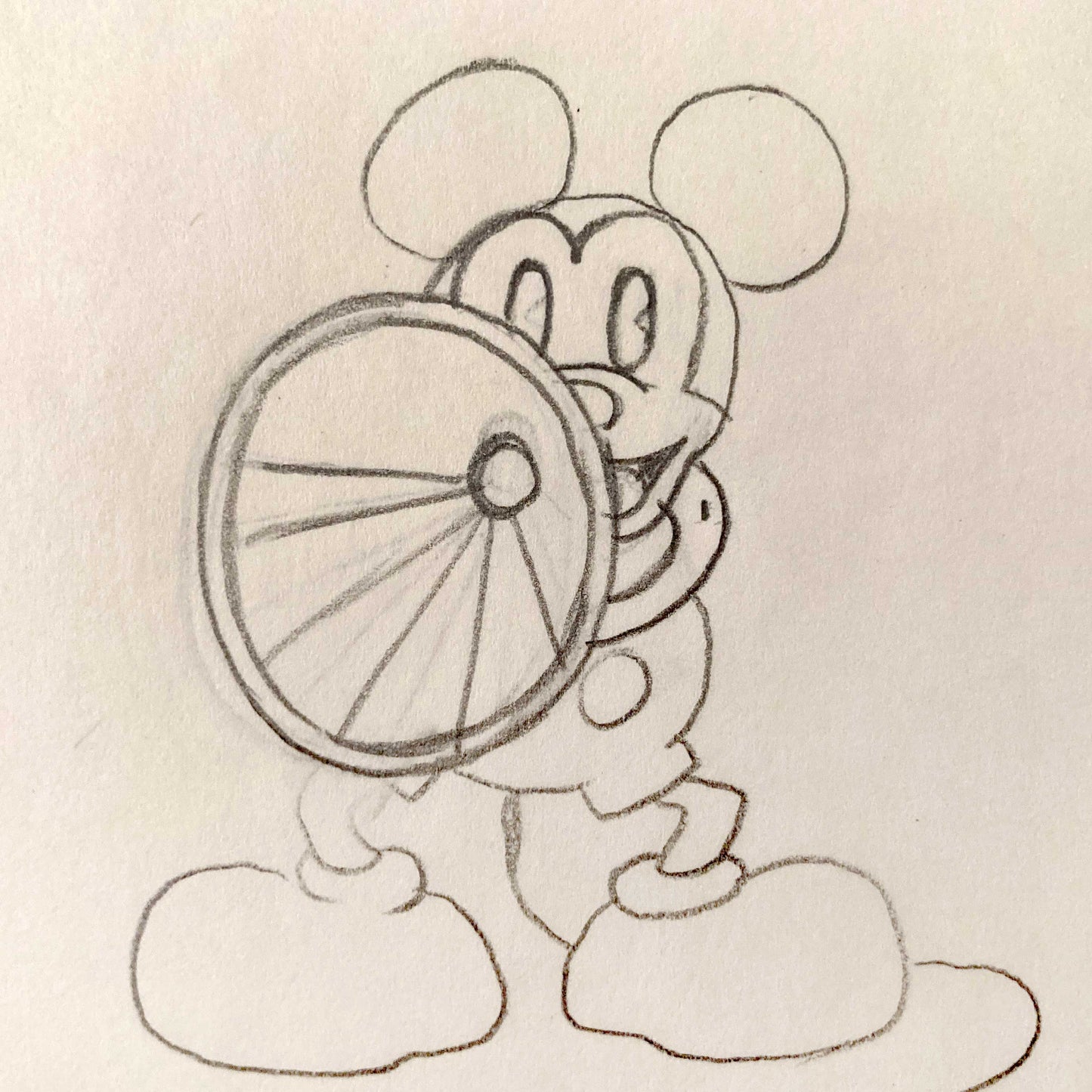 Original Animation Drawing from 1929 of Mickey Mouse
