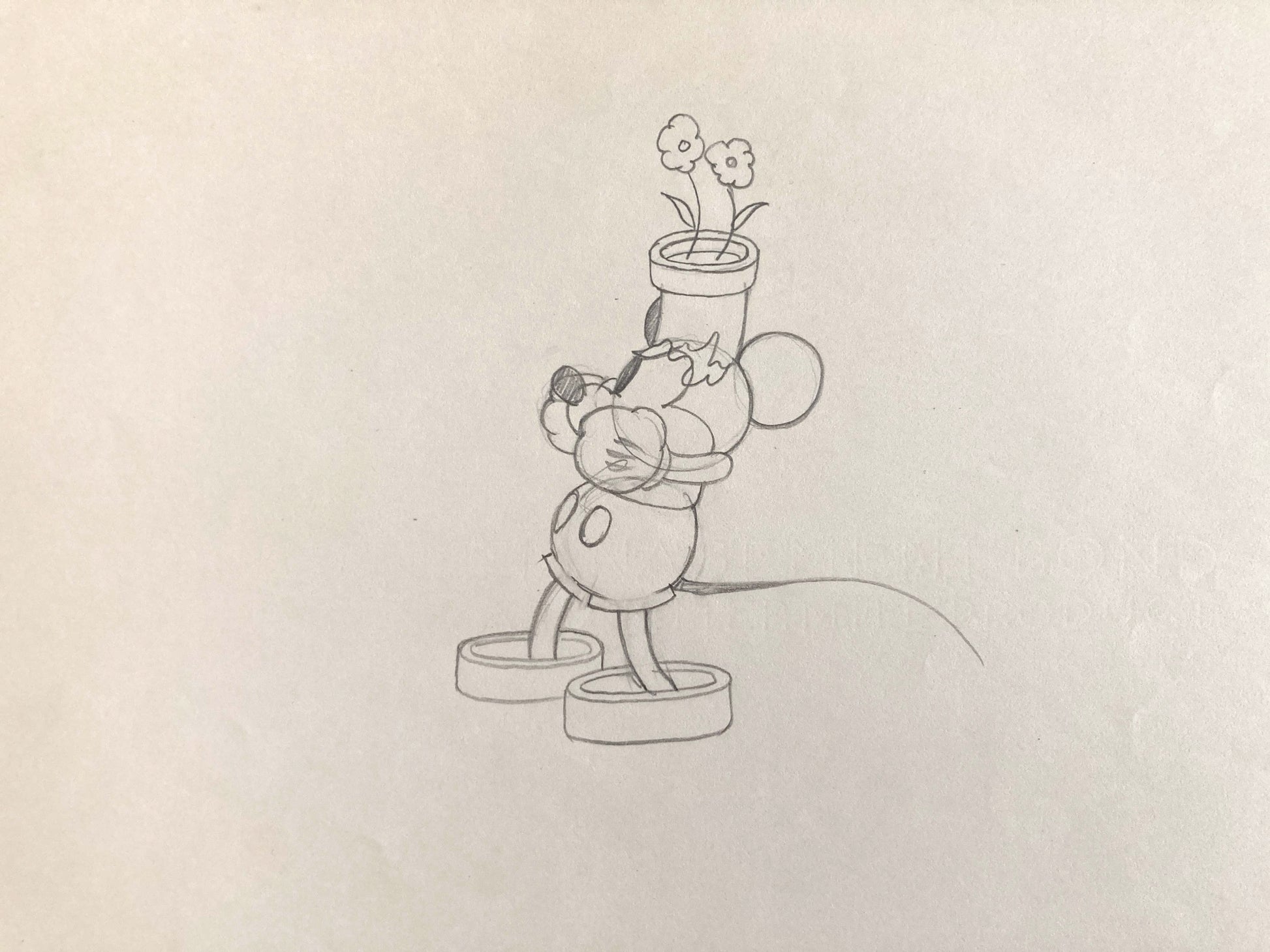 The Wayward Canary - Mickey Mouse Original Production Used Animation Drawing (Walt Disney, 1932). For sale on FLIP Gallery