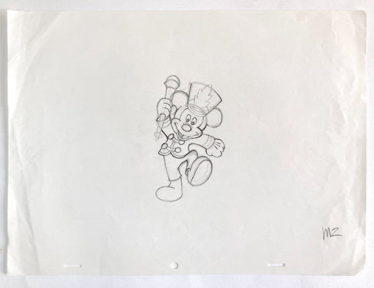 Original Animation Production Art Drawing of Mickey Mouse from a Tv Commercial (Walt Disney Studios)