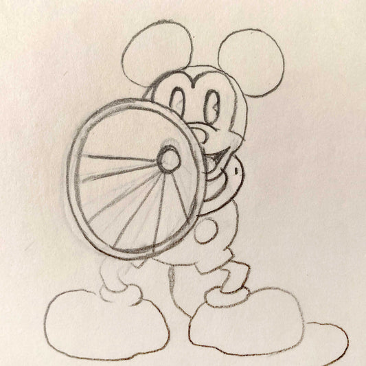 Original Animation Drawing from 1929 of Mickey Mouse