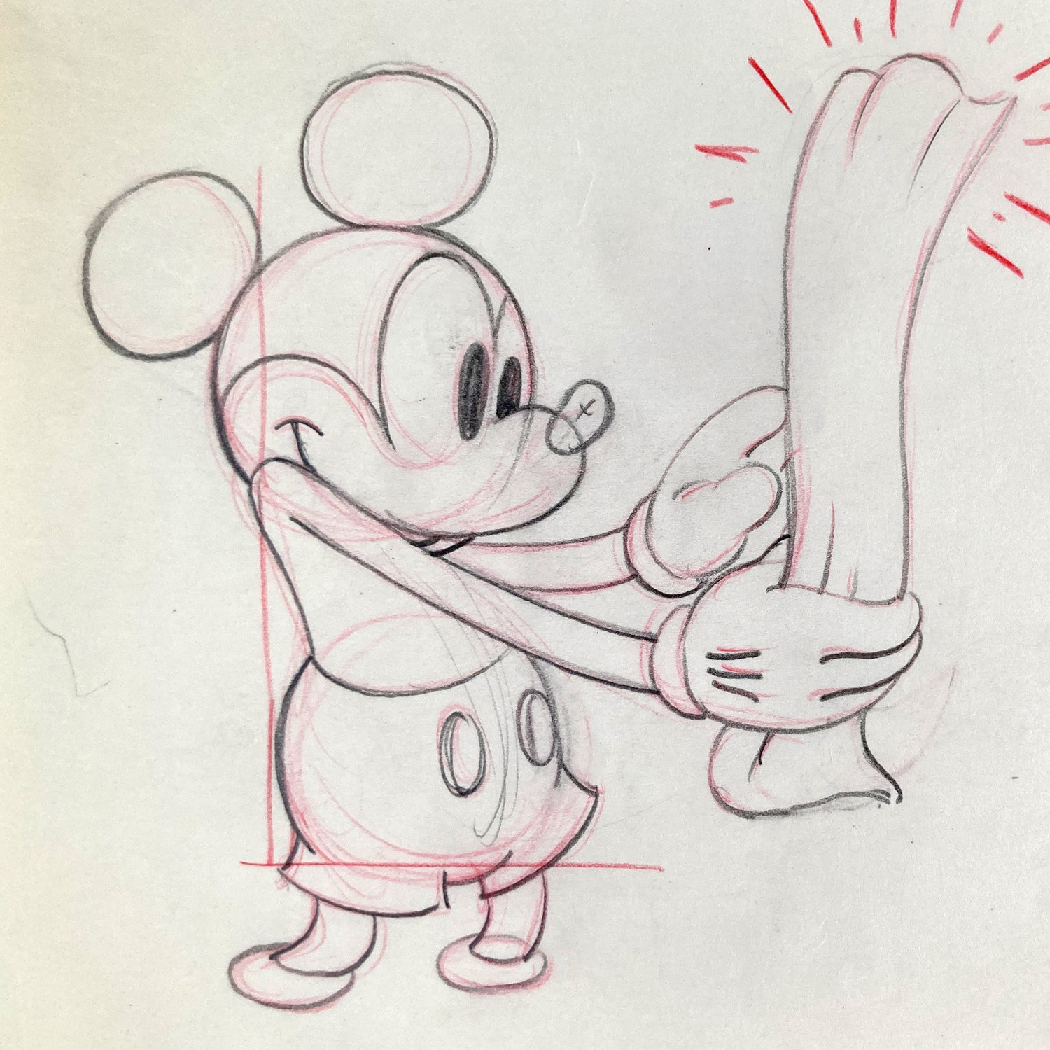 Society Dog Show : Original Mickey Mouse Animation Production Drawing (Walt Disney, 1939). For sale on FLIP Gallery