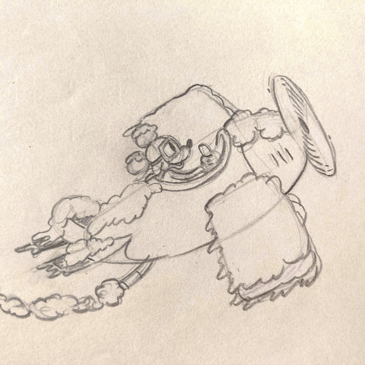 Original Animation Production Drawing of Mickey Mouse from Walt Disney Studios